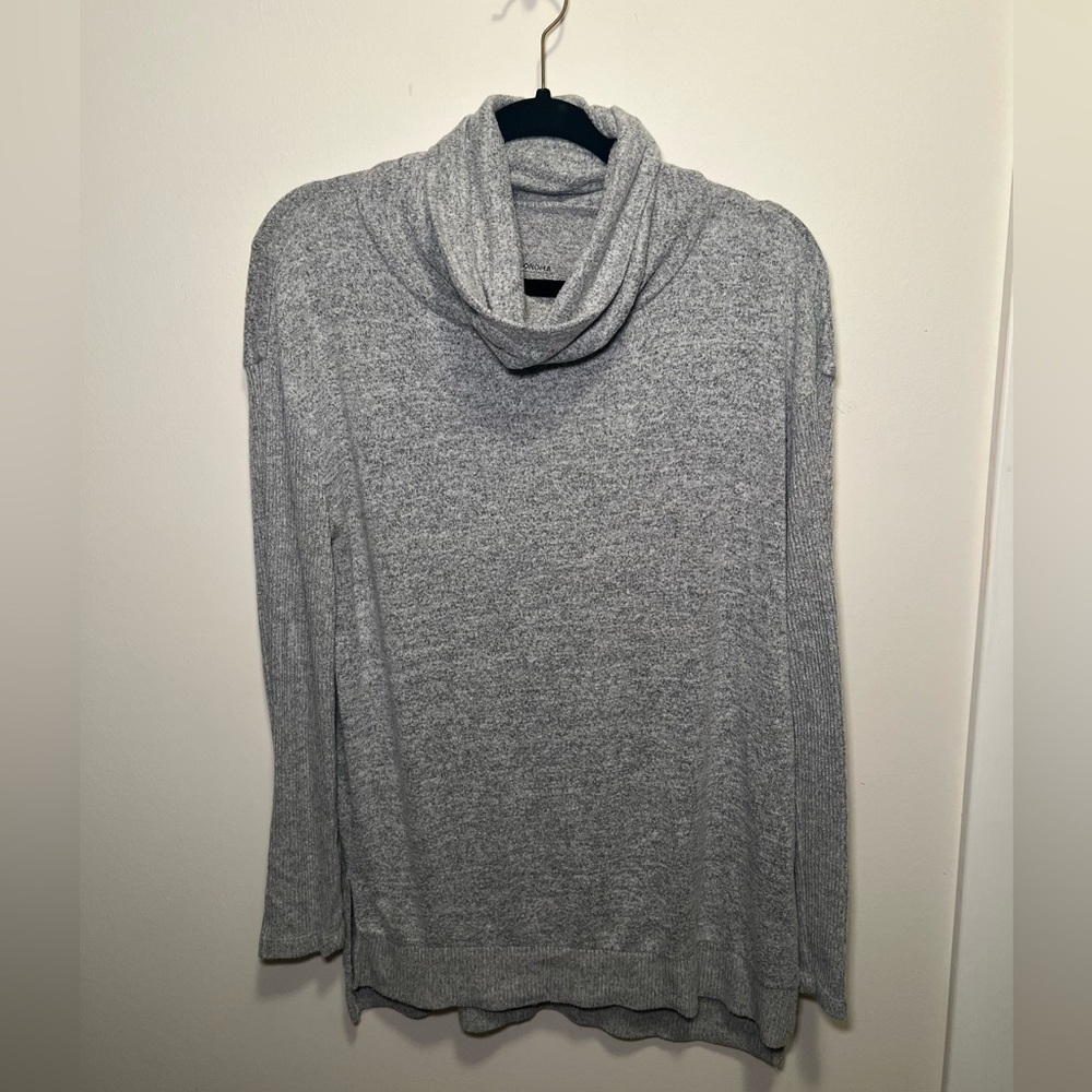 Sonoma Light Gray Cowl Neck Sweater
